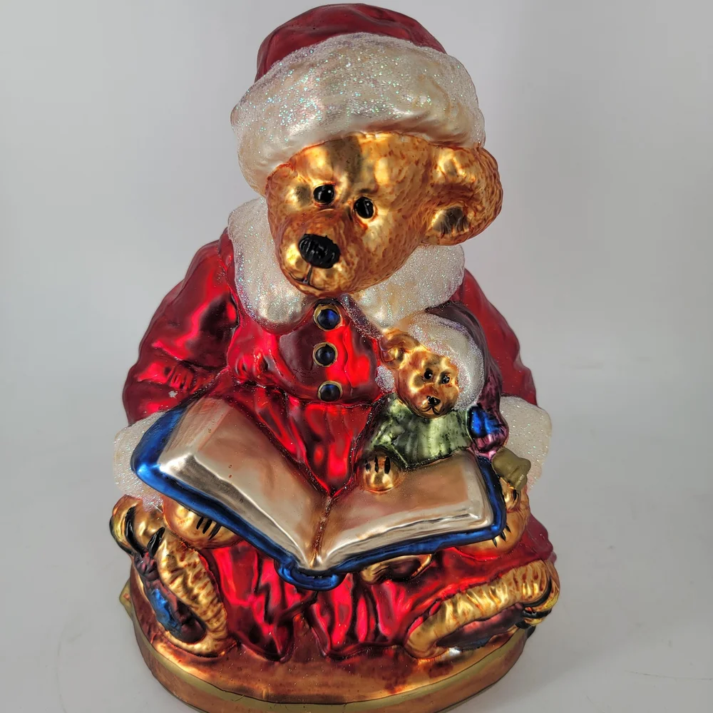 Boyds Bears‎ Festive Red and Gold Teddy Ornament
